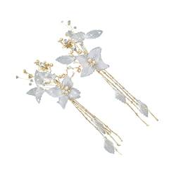 HAPINARY 2St Haarnadel Hochzeit Blumen Haarspangen Haarschmuck für die Hochzeit Haarklammer die chinesen girl Haarspangen für chinesische Kostüme Haarspange für Haarschmuck Weiß von HAPINARY