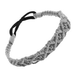 HAPINARY 3St Stirnband Häkelstirnbänder Party-Kopfschmuck-Dekor Haargummis für Zöpfe haarband hair- haarschmuck Kopfbedeckung für Mädchen Haarpflegezubehör Baumwollfaden Dark Grey von HAPINARY