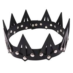 HAPINARY Krone Der Königin Partykrone Kopfschmuck Stirnband Krone Cosplay Stirnband Krone Hut Lederkrone Stirnband Cosplay Krone Haarband Ballkrone Brautkrone Stirnband von HAPINARY