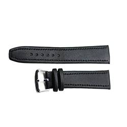 HASGTFM Leder Uhrenband 18 mm 20 mm 22 mm 24mm Uhrenband Armbänder Edelstahl -Schnallen Armband Accessoires(Black,14mm) von HASGTFM