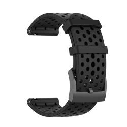 HASMI Armband kompatibel for Suunto 9/9 Brao / D5 / Spartan Sport HR Baro Smartwatch Armband Armband Armband Silikon Zubehör (Color : Noir) von HASMI