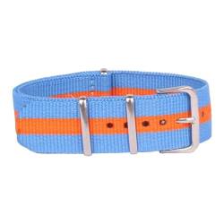 HASMI Casual Neue Armband Männer Frauen Streifen Cambo Nylon Uhren Orange Blau Straps Armbanduhr Band Schnalle 20mm Gürtel von HASMI