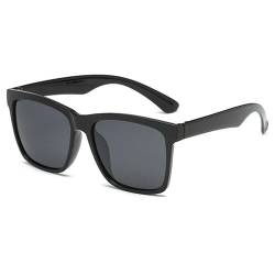 Retro-Sonnenbrille for Herren und Damen, polarisierte Sonnenbrille, TR90-Rahmen, Anti-UV-Sonnenbrille A(SandblackframeBlackgraysheet) von HAZARA