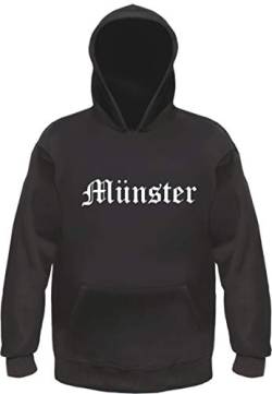 Münster Kapuzensweatshirt - Altdeutsch - Bedruckt - Hoodie Kapuzenpullover 2XL Schwarz von HB_Druck