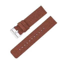 HBGRVCKS Schnellverschluss-Nylonarmband 12 mm 14 mm 16 mm 18 mm 20 mm 22 mm Canvasarmband Unisex-Armband for herkömmliche Uhren oder Smartwatches, Ersatzarmband(Brown,20mm) von HBGRVCKS