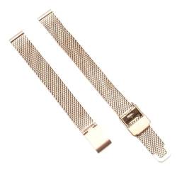 HBGRVCKS Uhrenarmband aus Edelstahlgewebe 8 10 12 13 14 15 16 17 18 20 22 24 mm Unisex-Uhrenarmband, Ersatzarmband for herkömmliche Uhren oder Smartwatches(Rose Gold,16mm) von HBGRVCKS