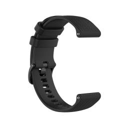 HBGRVCKS Uhrenarmband aus Silikon mit Schnellverschluss, 16 mm, 18 mm, 20 mm, 22 mm, Gummiarmband, Unisex-Uhrenarmband, Ersatzarmband for herkömmliche Uhren oder Smartwatches(Black,16mm) von HBGRVCKS