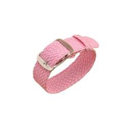 Uhrenarmband aus Nylon und Canvas, 14 mm, 16 mm, 18 mm, 20 mm, 22 mm, for Herren und Damen, universelles Uhrenarmband, geflochtenes Armband, Ersatzarmband for herkömmliche Uhren oder Smartwatches(Pink von HBGRVCKS