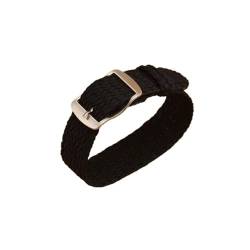 Uhrenarmband aus Nylon und Canvas, 14 mm, 16 mm, 18 mm, 20 mm, 22 mm, for Herren und Damen, universelles Uhrenarmband, geflochtenes Armband, Ersatzarmband for herkömmliche Uhren oder Smartwatches(Blac von HBGRVCKS