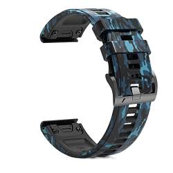 Uhrenarmband für Garmin Fenix 7 7X 6 6X Pro 5 5XPlus 3HR Leder Silikon Schnellverschluss Smartwatch Easyfit Armband von HBYLEE