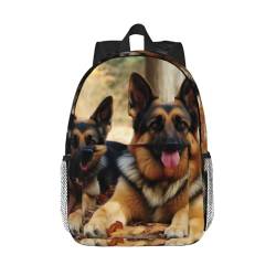 HCBPWVQA Rucksack mit deutschem Schäferhund für Damen und Herren, leichte Laptoptasche, lässiger Tagesrucksack, Laptop-Rucksack, 38,1 cm (15 Zoll), Schwarz , One size von HCBPWVQA