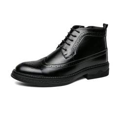 Schwarz,44 EU,Chukka Boots für Herren Casual Oxford Combat Motorrad Stiefelette von HCDZF