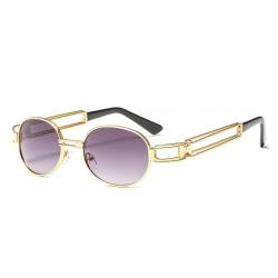 Runde Sonnenbrille Damen Herren Vintage Metallrahmen Steampunk Sonnenbrille Herren Shades UV400, 2, Einheitsgröße von HCPIHF