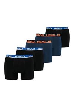 Head Boxershorts (5 Stück) Herren, schwarz/blau, XL von HEAD