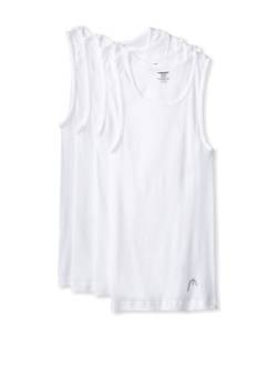 HEAD Men's 4 Pack Athletic Fit Ribbed Tank, White, Medium (White, Large) von HEAD