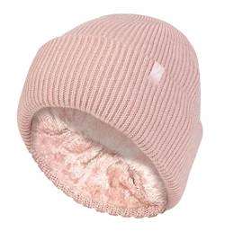 HEAT HOLDERS Beanie Mütze für Damen mit Heatweaver Fleecefutter Modische Damen Umsatz Cuff Mütze (Einheitsgröße, Dämmert rosa) von HEAT HOLDERS