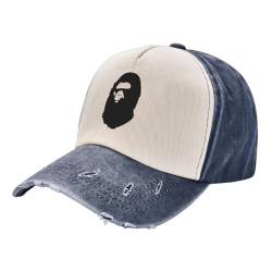 HEBUOUI Sonnenhut Männer Retro Bapes Ape Mann Baseballmützen Unisex Stil Distressed Baumwolle Snapback Cap Outdoor Workouts Geschenk Caps Hut Papa Geburtstagsgeschenke von HEBUOUI