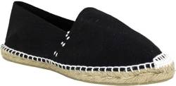 HECHO EN ESPAÑA Klassische Espadrilles aus Esparto – Segeltuch – Jutesohle mit Gummi, Schwarz , 37 EU von HECHO EN ESPAÑA