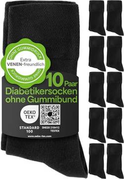 HELDENWERK Diabetikersocken für Herren & Damen 10 Paar | Diabetiker Socken ohne Gummibund & Naht aus 97% Baumwolle | Extraweite Gesundheitssocken mit Komfortbund von HELDENWERK