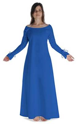 HEMAD Mittelalter Kleid Hildegune aus Baumwolle Königsblau L/XL Gewandung LARP von HEMAD