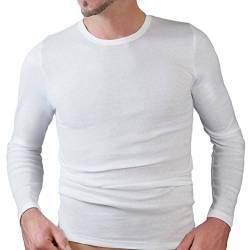 HERMKO 3640 Herren langarm Shirt aus 100% Bio-Baumwolle, long-sleeved underwear for men Männer Unterhemd mit langen Armen, Größe:D 9 = EU 3XL, Farbe:weiß von HERMKO