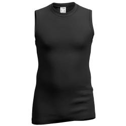 HERMKO 40040 Herren Muskelshirt aus Merinowolle/Tencel, Größe:D 7 = EU XL, Farbe:schwarz von HERMKO