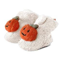 HGWOPGASD Halloween-Schuhe für Kleinkinder, weicher Baby-Winterschuh mit Weihnachtsmann-Motiv, warme Fleece-Hausschuhe, Schneestiefel, Kinderbettschuhe, Damenschuhe A05 von HGWOPGASD