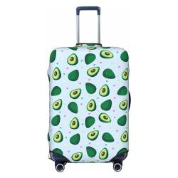 HHHHSKEUDGS Reisegepäckhülle mit Avocado-Druck, modisch, elastisch, waschbar, Stretchschutz, kratzfest, 45,7 - 53,3 cm Gepäck, Sommer-Avocado-Druck, XL(29-32 cover), Sommer-Avocado-Druck von HHHHSKEUDGS