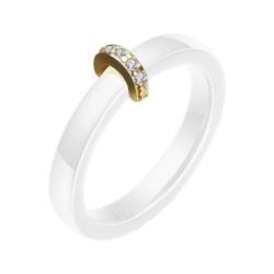 HIJONES Für Frauen 3Mm Einfacher Dünner Ring aus Keramik Klassischer Ehering Für Frauen Comfort Fit Weiß Größe 57 (18.1) von HIJONES