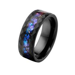 HIJONES Männer Frauen'S Cool Sky Ring aus Rostfreier Stahl Personalisiertes Tägliches Schmuckgeschenk Schwarz Größe 70 (22.3) von HIJONES