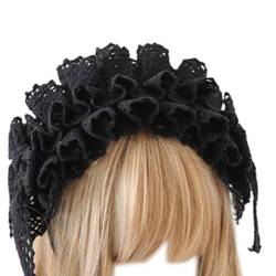 Dienstmädchen-Stirnbänder für Damen, Haar-Accessoire, Gothic-Kopfschmuck, Dienstmädchen-Kostüm, Stirnbänder, Party, Cosplay, Kostüm, Gothic, Dienstmädchen-Kopfschmuck von HIOPOIUYT