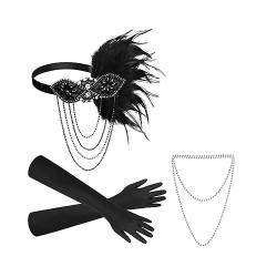 HIOPOIUYT GlamorousFeather Haarschmuck, ausgefallene Feder-Kopfbedeckung, gefiedertes Stirnband, Haar-Kollektionen für Abschlussbälle und formelle Veranstaltungen, Feder-Kopfschmuck, Kostüm-Stirnband von HIOPOIUYT