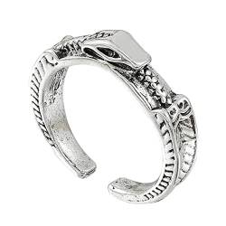 HIOPOIUYT Verstellbarer Schlangenring, Vintage-Retro-Ring, offener Ring, zierlicher Fingerring, personalisierbar für Damen, Mädchen, Herren, Siehe Abbildung von HIOPOIUYT