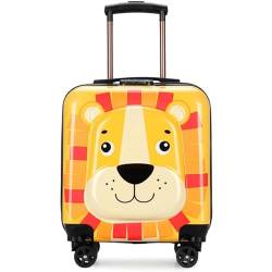 HJDQMDHA Still Gepäck Kinder Cartoon Koffer Trolley für Jungen und Mädchen Reisegepäck mit Universalrädern Reißverschluss Koffer Glatt von HJDQMDHA