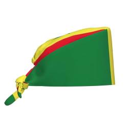 Flagge von Senegal Premium Satin gefütterte Scheuerkappen – bequeme und stilvolle chirurgische Hauben für Männer und Frauen, Schwarz, Schwarz, Einheitsgröße von HJLUUFT