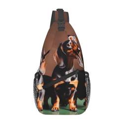 HJLUUFT Dackel Weiner Dog Foldie Crossbody Bag – Anti-Diebstahl-Crossbody-Taschen und kleine Tragetaschen für Männer und Frauen, Schwarz, Einheitsgröße, Schwarz , Einheitsgröße von HJLUUFT