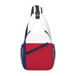 HJLUUFT Umhängetasche mit Flagge von Texas, faltbar, Anti-Diebstahl, Crossbody-Taschen und kleine Tragetaschen für Damen und Herren, Schwarz, Einheitsgröße von HJLUUFT