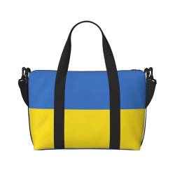 Reisetasche mit ukrainischer Flagge, leichte persönliche Gegenstände, Reisetaschen für Damen, Turnbeutel für Herren, Schwarz, Einheitsgröße, Schwarz , Einheitsgröße von HJLUUFT