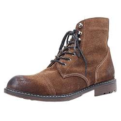 HJUGHPN Formelle Schuhe für Herren, echtes Leder, handgefertigt, Retro, Winter, Herren, Knöchelstiefel, Lederstiefel (7) von HJUGHPN