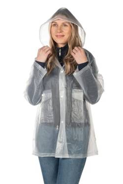 HKM Regenjacke Kinder mit Kapuze, wasserdicht und transparent von HKM