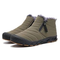 Winterstiefel Herren Damen Winterschuhe Schneestiefel Warm Gefüttert Wanderschuhe Schneestiefel Wanderschuhe rutschfest Trekkingschuhe Stiefel Outdoor Wanderstiefel Leichte Winter Boots Unisex(Olive g von HNGKGJBL