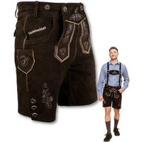 HOFGLANZ Trachtenlederhose Herren Lederhose, traditionelle Trachtenhose in Hellbraun, Dunkelbraun von HOFGLANZ