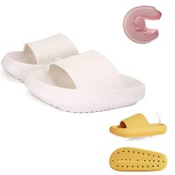 HOKUTO Pummis Original, Pummis Latschen Damen Original, Laufen Wie Auf Wolken, Slipper Damen Sommer (Weiß, Erwachsene, 44, Numerisch (von/bis), EU Schuhgrößensystem, 45, Breit) von HOKUTO