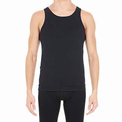 HOM Herren Tanktop Supreme Cotton Freizeithemd, Schwarz, XL EU von HOM