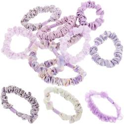 HONMEET 12St Gebrochene Blumen-Dickdarm-Haargummis dehnbares Haar Zopffixierer für den Sommer Boho-Haar-Armbänder frisierumhang frisuren Haargummis für Frauen elastische Haargummis Violett von HONMEET