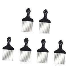 HONMEET 18 Stk Haarkamm Stahlnadelkamm Afrokämme Haarkamm Anheben Friseur Pick Haarkamm Zum Entwirren Kamm Für Männer Afro Pick-kämme Frisierrechenkämme Entwirrwalzenkamm Black Abs von HONMEET