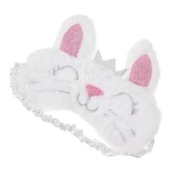 HONMEET 1Stk Plüsch-Kaninchen-Augenmaske kaninchenohren kaninchen ohren eye mask plüschige schlafmaske Plüsch schlafende lidschatten Gesichtsmaske Kaninchen-Augenabdeckung Weiß von HONMEET