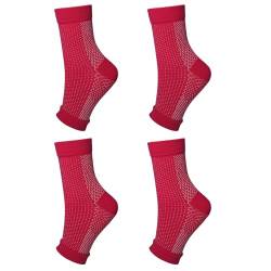 4 Stück Plantarsocken Mit Fußgewölbeunterstützung Für Männer Und Frauen Knöchel Kompressionssocken Für Fuß Fersenentlastung Orthesen Kompressionssocken Fußstützsocken Sportliche von HOOLRZI