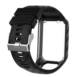 HOOTNEE Ersatz Silikon Uhrenarmband Für Smartwatch Geflochtenes Design Kompatibel Mit 2/3 Serie Schwarz 1 Stück Hochwertiges Armband Für Herren Und Damen Ideal Für von HOOTNEE