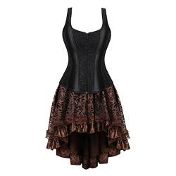 HOOUDO Damen Retro Mittelalter Kleid Frauen Herbst Tutu Dredd Mittelalterlich Gothic Retro Solide Langarm Ballkleider Maxikleid Gothic-Kleidung Für Frauen Unter 10 Dollar von HOOUDO